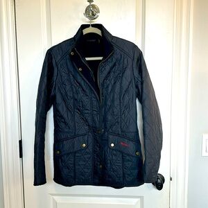 EUC Barbour Calvary Polarquilt Sz 10 Navy Blue